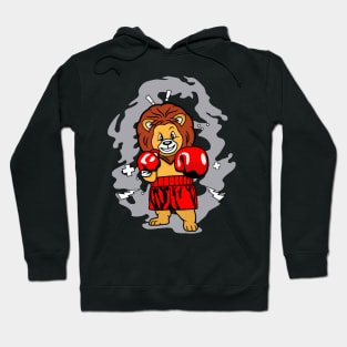 LION BOXING CARTOON Hoodie